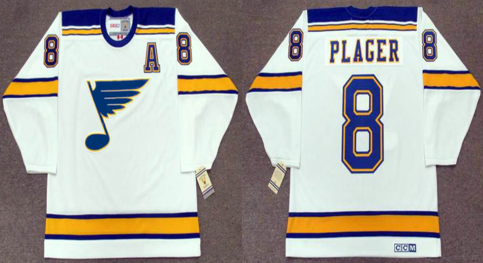 2019 Men St.Louis Blues 8 Plager white CCM NHL jerseys